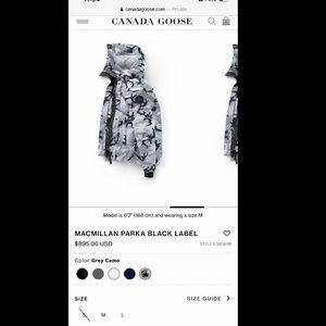 Men's MACMILLAN PARKA BLACK LABEL Canada Goose (S)